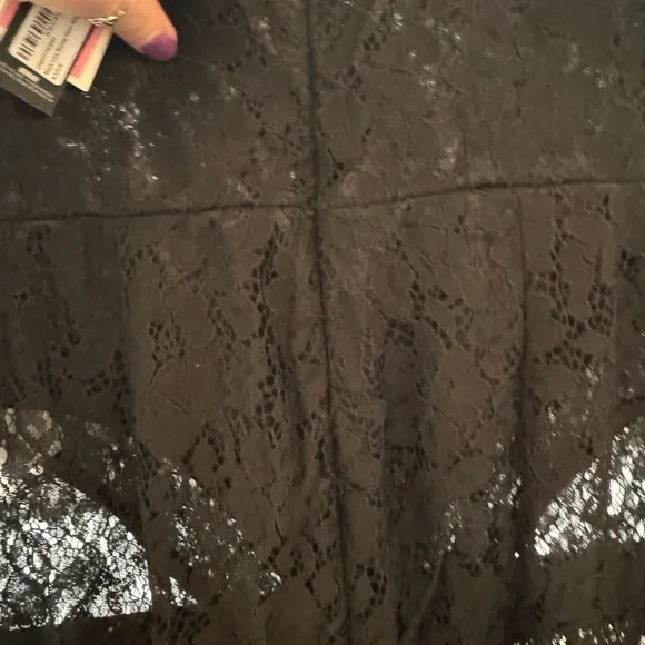 PrettyLittleThing Black Lace Jumpsuit Size 12 - Picture 14 of 14